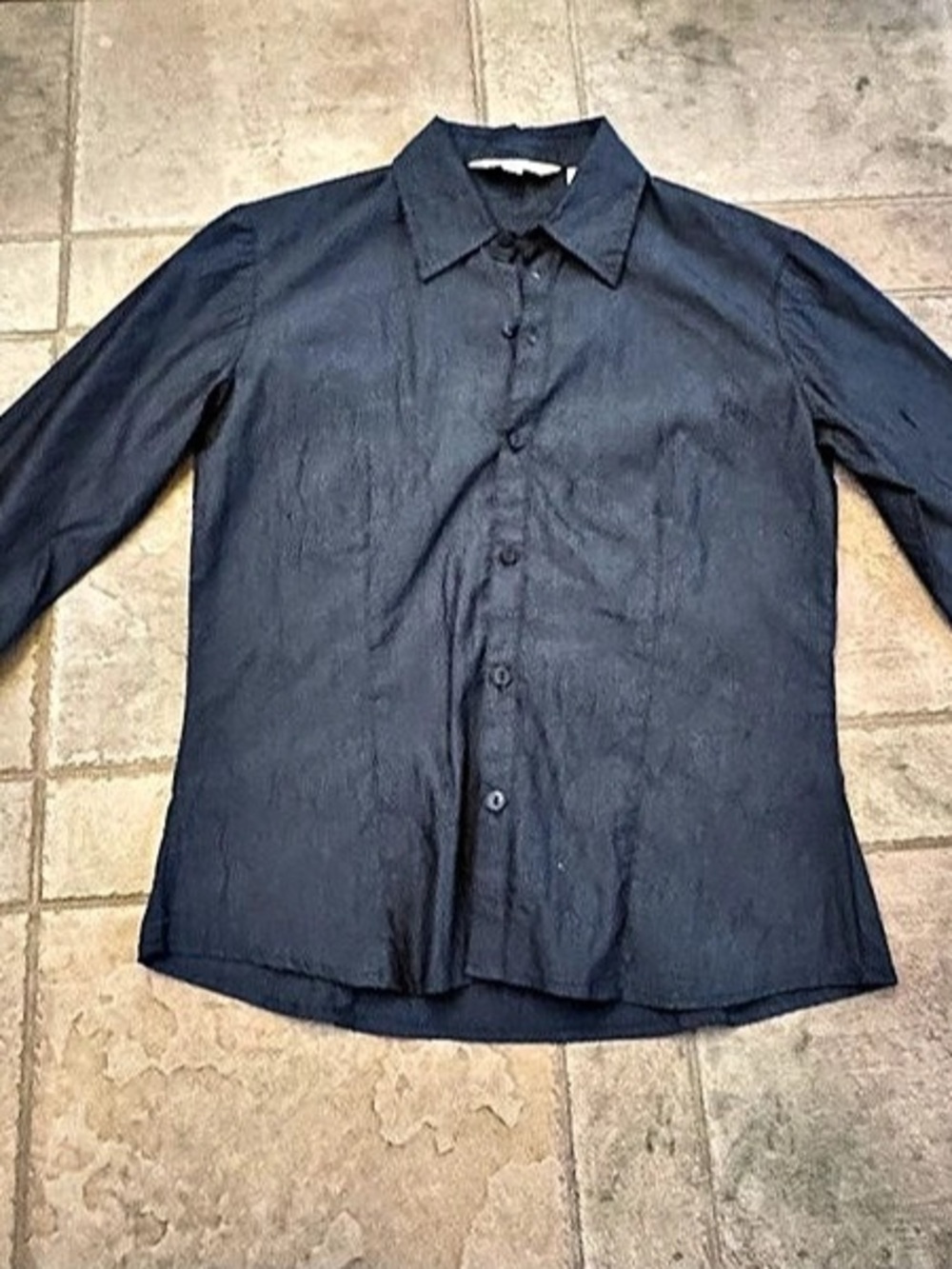 Pure Alfred Sung Women's Button Down Shirt in Blue Size 2